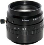 Objetivo con montura V, focal fija de 80mm